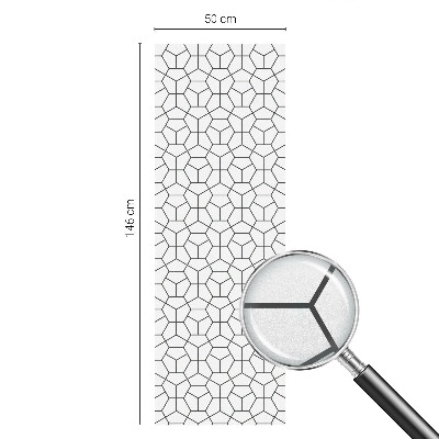 Folie decorativă vitraliu pentru uși și ferestre Cuburi geometrice