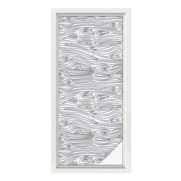 Folie decorativă vitraliu pentru uși și ferestre Linii de lemn