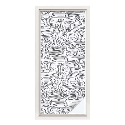 Folie decorativă vitraliu pentru uși și ferestre Linii de lemn