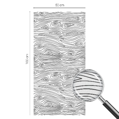 Folie decorativă vitraliu pentru uși și ferestre Linii de lemn