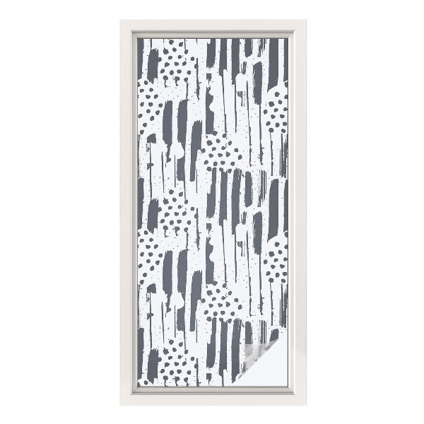 Folie decorativă vitraliu pentru uși și ferestre Dungi și puncte