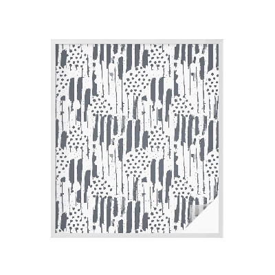 Folie decorativă vitraliu pentru uși și ferestre Dungi și puncte