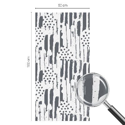 Folie decorativă vitraliu pentru uși și ferestre Dungi și puncte