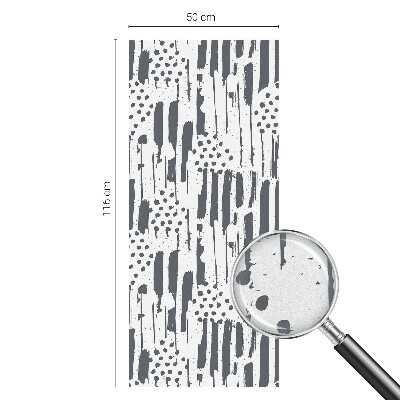 Folie decorativă vitraliu pentru uși și ferestre Dungi și puncte