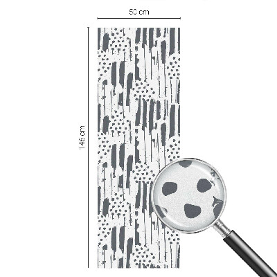 Folie decorativă vitraliu pentru uși și ferestre Dungi și puncte