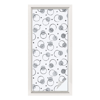 Autocolant vitraliu pentru geam Roți gri