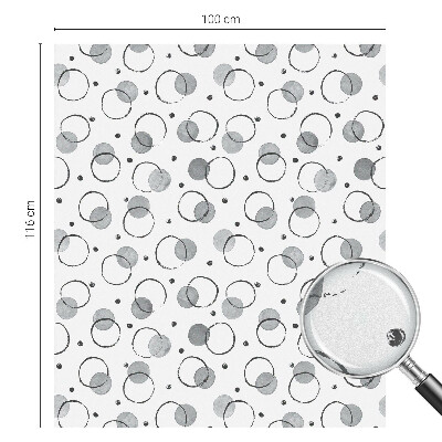 Autocolant vitraliu pentru geam Roți gri