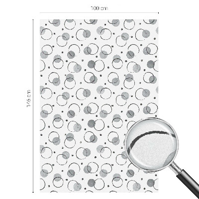 Autocolant vitraliu pentru geam Roți gri