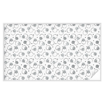 Autocolant vitraliu pentru geam Roți gri