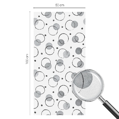 Autocolant vitraliu pentru geam Roți gri