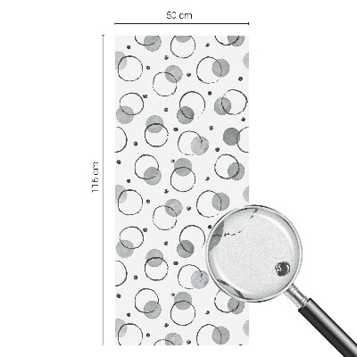 Autocolant vitraliu pentru geam Roți gri