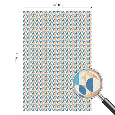 Folie decorativă vitraliu pentru uși și ferestre Simetrie geometrică