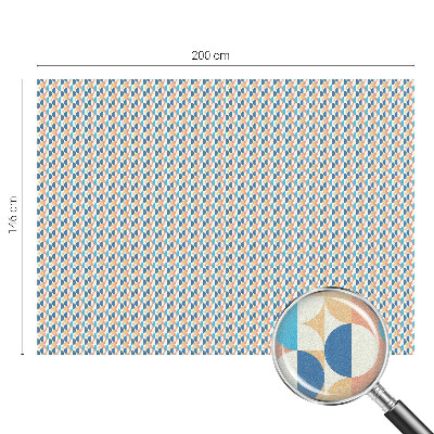 Folie decorativă vitraliu pentru uși și ferestre Simetrie geometrică