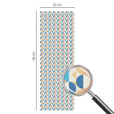 Folie decorativă vitraliu pentru uși și ferestre Simetrie geometrică