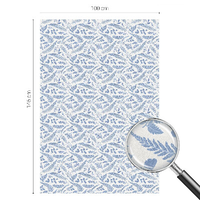 Autocolant vitraliu pentru geam Frunze de ferigă