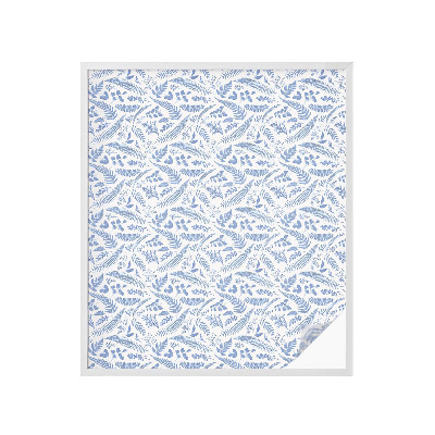 Autocolant vitraliu pentru geam Frunze de ferigă