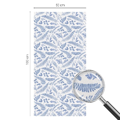 Autocolant vitraliu pentru geam Frunze de ferigă