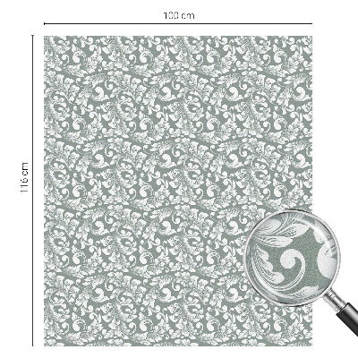 Folie decorativă vitraliu pentru uși și ferestre Eleganță frunzișoasă