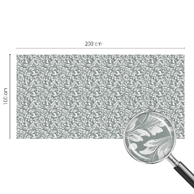 Folie decorativă vitraliu pentru uși și ferestre Eleganță frunzișoasă