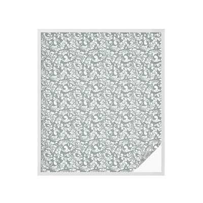 Folie decorativă vitraliu pentru uși și ferestre Eleganță frunzișoasă