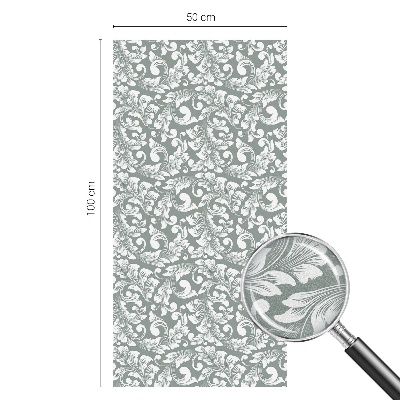 Folie decorativă vitraliu pentru uși și ferestre Eleganță frunzișoasă