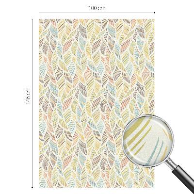 Autocolant vitraliu pentru geam Pene de curcubeu