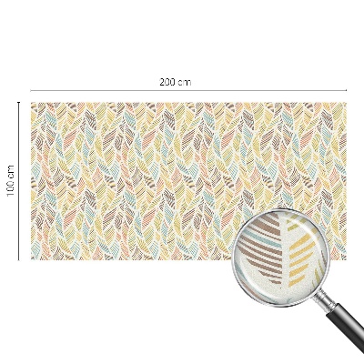 Autocolant vitraliu pentru geam Pene de curcubeu