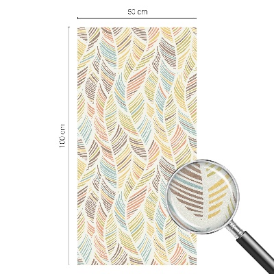 Autocolant vitraliu pentru geam Pene de curcubeu