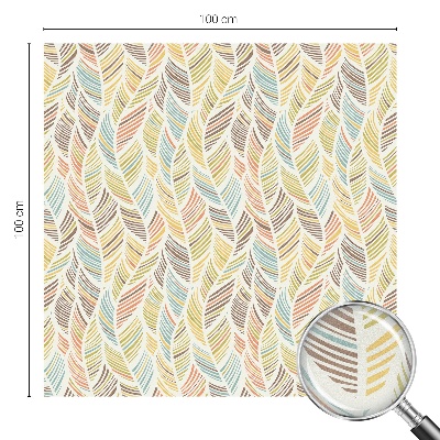 Autocolant vitraliu pentru geam Pene de curcubeu