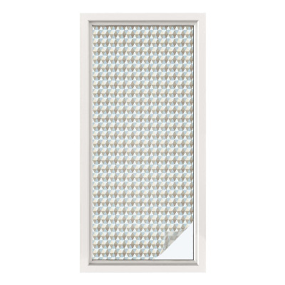 Folie decorativă vitraliu pentru uși și ferestre Triunghiuri geometrice