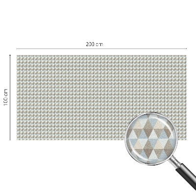 Folie decorativă vitraliu pentru uși și ferestre Triunghiuri geometrice