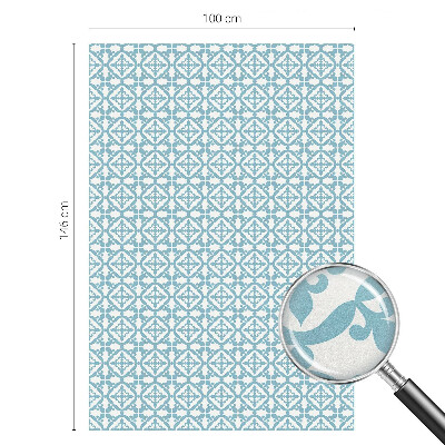 Folie geam să nu se vadă din exterior Ornamente albastre