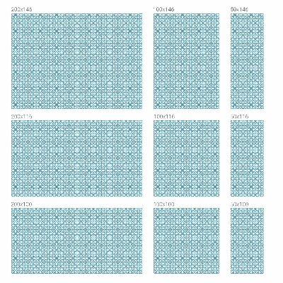 Folie geam să nu se vadă din exterior Ornamente albastre