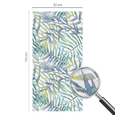 Folie decorativă vitraliu pentru uși și ferestre Acuarelă tropicală