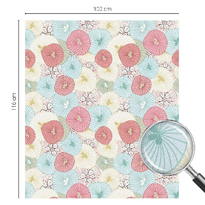 Folie geam intimitate model vitraliu Flori pastelate