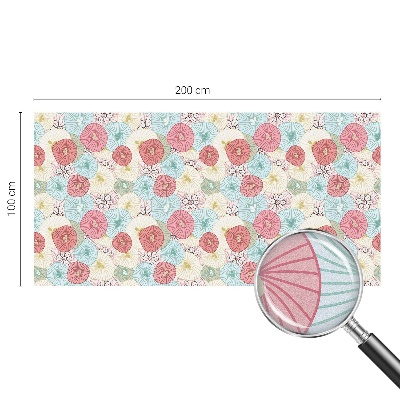 Folie geam intimitate model vitraliu Flori pastelate