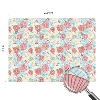 Folie geam intimitate model vitraliu Flori pastelate