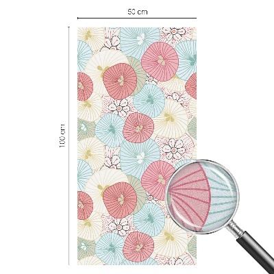 Folie geam intimitate model vitraliu Flori pastelate