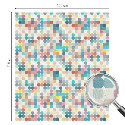 Folie decorativă vitraliu pentru uși și ferestre Pătrate colorate