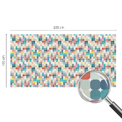 Folie decorativă vitraliu pentru uși și ferestre Pătrate colorate