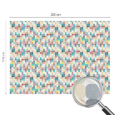 Folie decorativă vitraliu pentru uși și ferestre Pătrate colorate