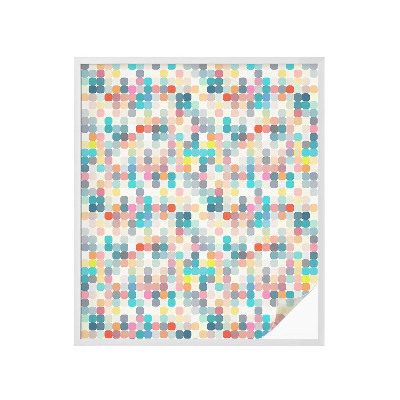 Folie decorativă vitraliu pentru uși și ferestre Pătrate colorate