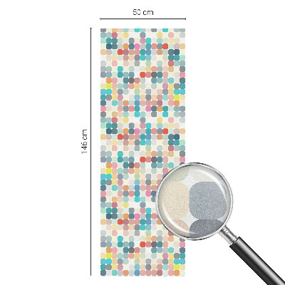 Folie decorativă vitraliu pentru uși și ferestre Pătrate colorate