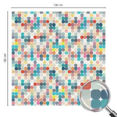 Folie decorativă vitraliu pentru uși și ferestre Pătrate colorate