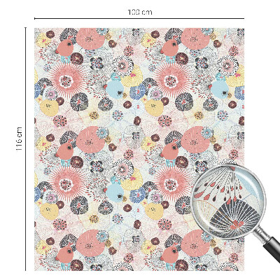 Folie geam intimitate model vitraliu Floare colorată