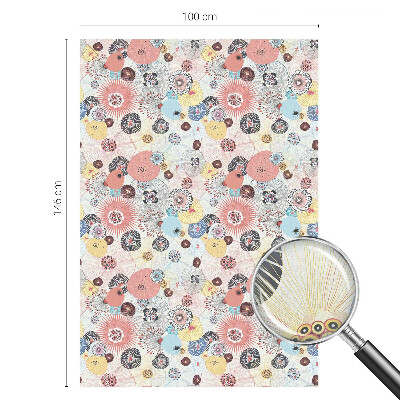 Folie geam intimitate model vitraliu Floare colorată