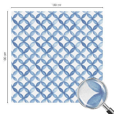 Autocolant vitraliu pentru geam Flori geometrice