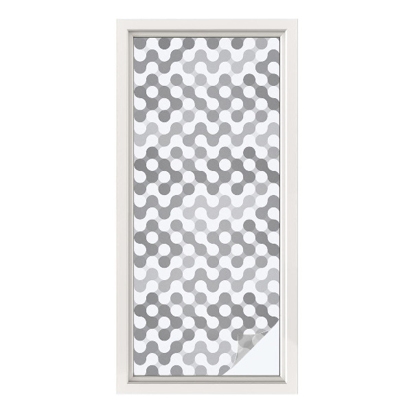 Folie decorativă vitraliu pentru uși și ferestre Geometria undelor