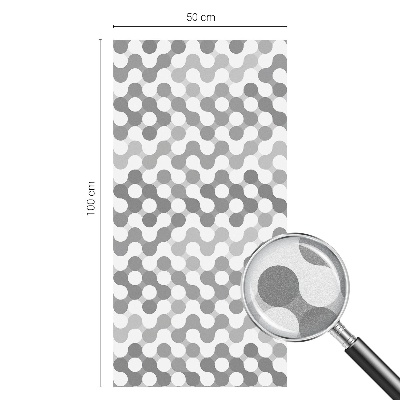 Folie decorativă vitraliu pentru uși și ferestre Geometria undelor