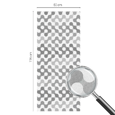 Folie decorativă vitraliu pentru uși și ferestre Geometria undelor